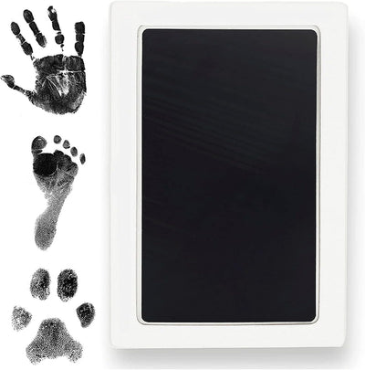 Ink Pad Kit for Baby Handprint & Footprint or Pet Paw Print Stamp (Black, 4.9 × 3.14 Inch)